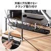 SANWA DIRECT Cable Tray Under Desk Mesh Cable Rack Wiring Organization Width 90cm Clamp 200-CT004BK