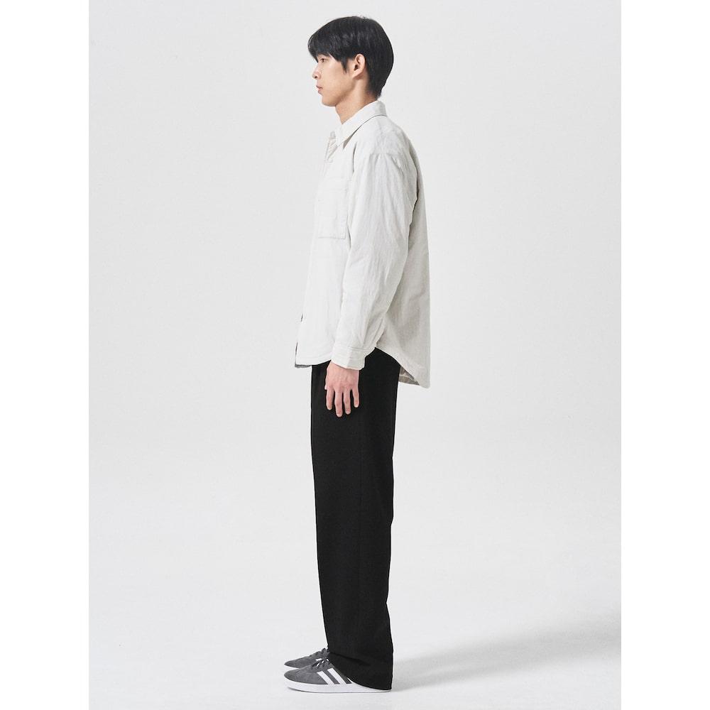 8SECONDS Padded Oversized Shacket Light Gray
