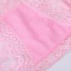 Girls' Sexy Lace Briefs Breathable Underwear with Butterfly Knot Carved Mid Air Waist Knickers Solid Color Women's Triangle Panties