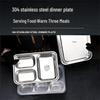 304 Stainless Steel Divided Lunch Tray Set