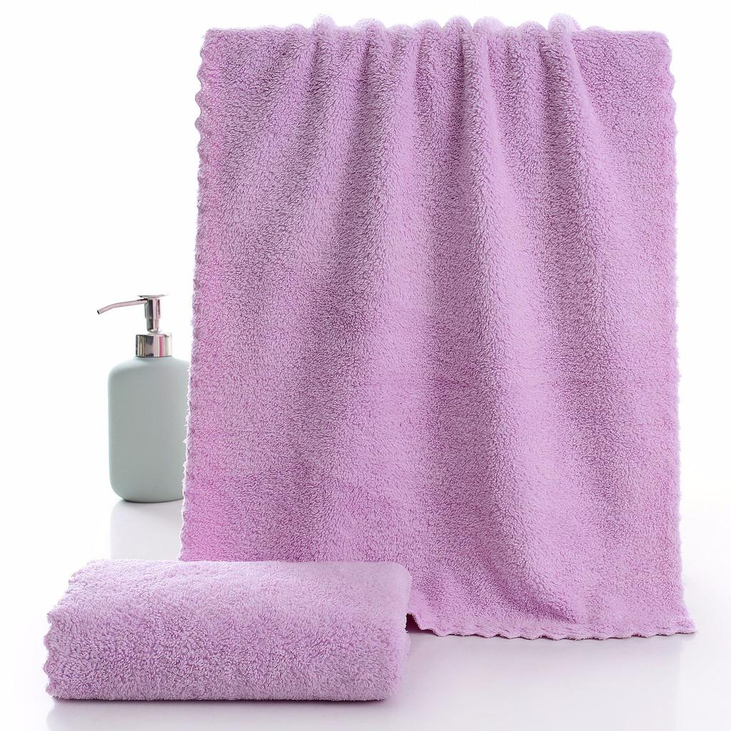 Dry Hair Water Absorbent Double-sided Coral Velvet Microfiber Towel Bath Car Washing Cleaning Salon