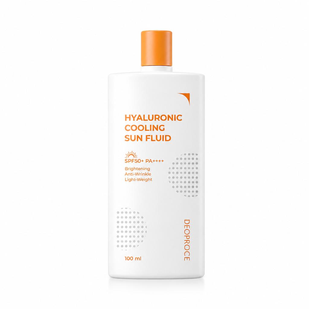 Deoproce Fluido Solare Rinfrescante all'Acido Ialuronico SPF50+ PA++++ 100ml*1Pz/2Pz/3Pz/4Pz
