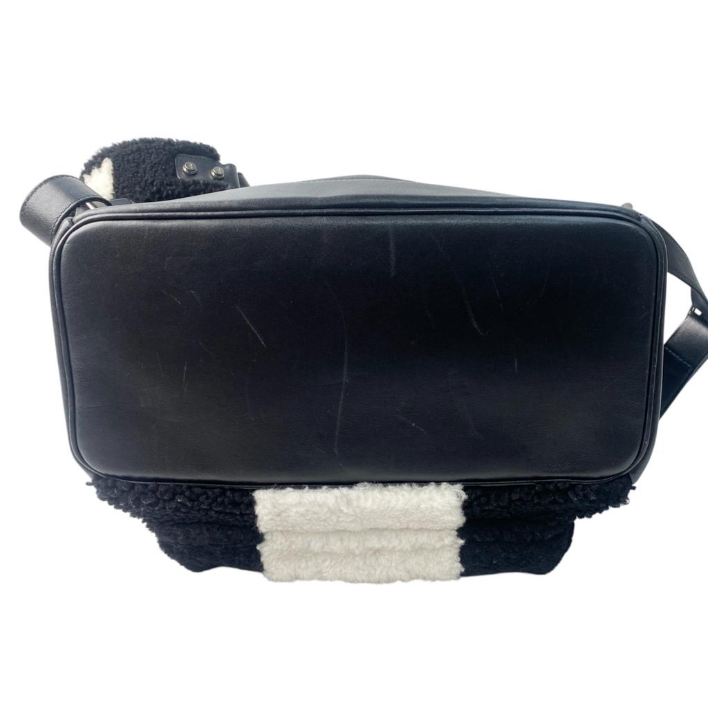 Used MCMBackpack Â· Daypack Black/white leather/Mouton Women