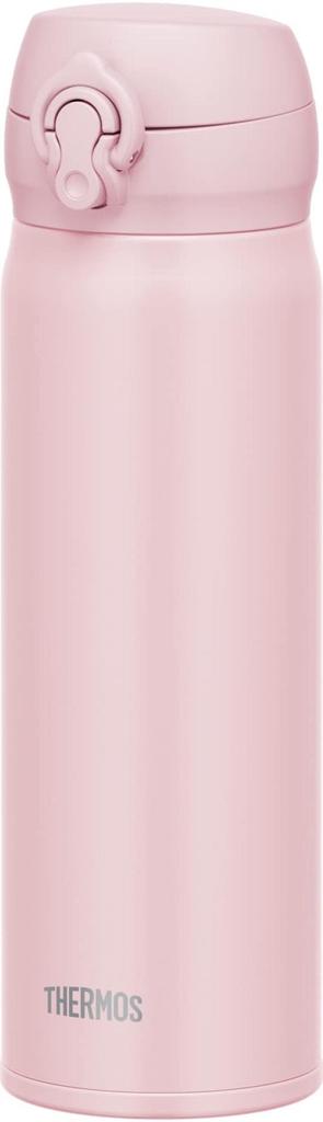 Thermos Vacuum Insulated Portable Mug, 500ml, Mauve Pink, with Detachable Spout for Easy Cleaning, Lightweight, One-Touch Opening, Stainless Steel