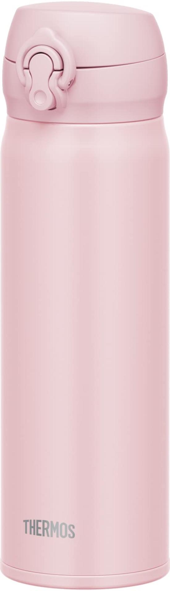 

Thermos Vacuum Insulated Portable Mug, 500ml, Mauve Pink, with Detachable Spout for Easy Cleaning, Lightweight, One-Touch Opening, Stainless Steel