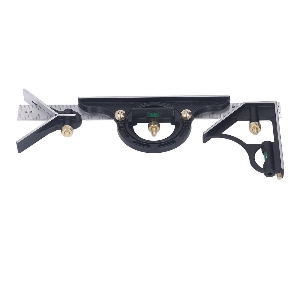 300MM Combination Square Length Depth Angle Measuring Ruler Stainless Steel Multifunctional Gauge