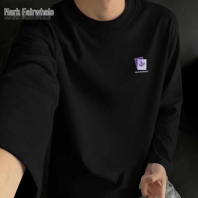 Mark Fairwhale Men's Cotton Long Sleeve Crew Neck T-Shirt