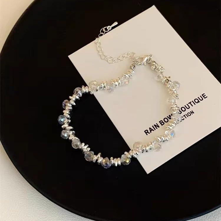 Exquisite Alloy Plated Colorful Crystal Bracelet For Women With Irregular Geometric Design Summer 2024