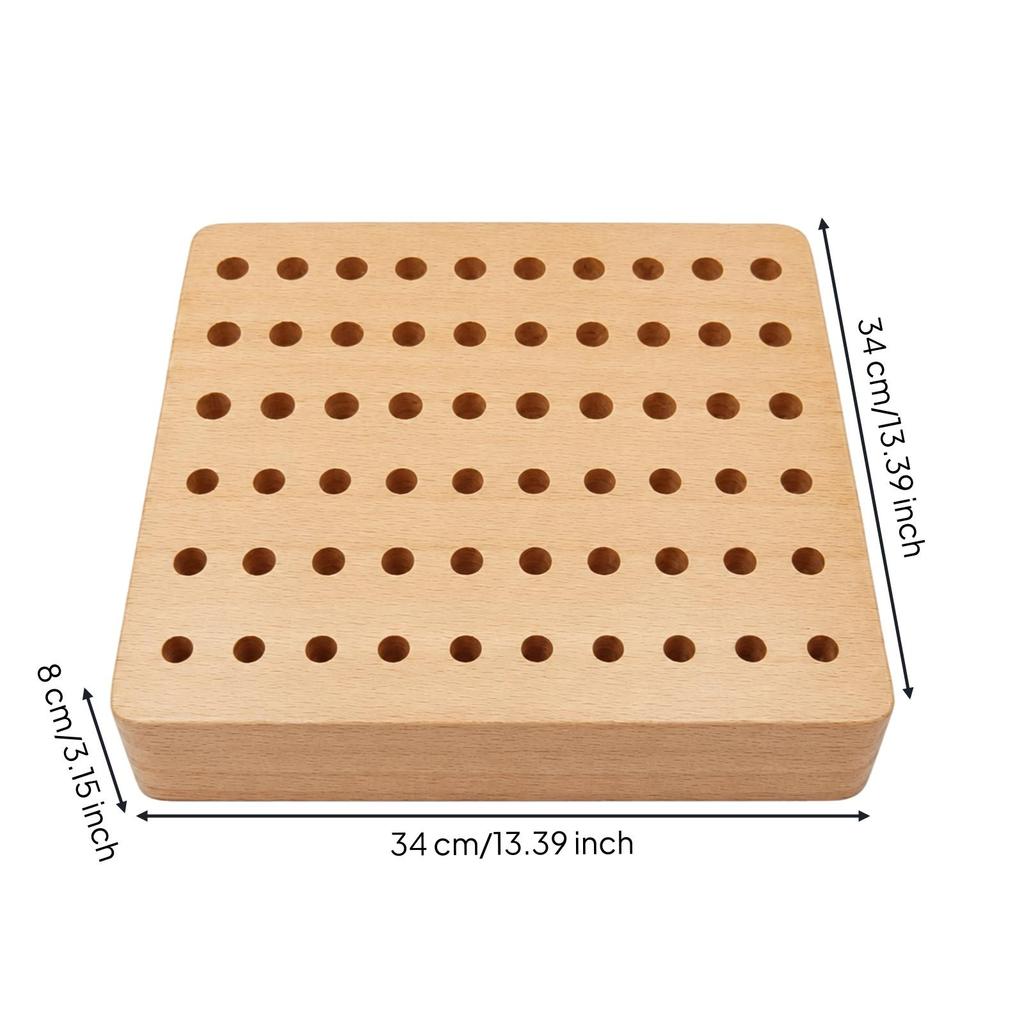 60Hole Watch Repair Tool Rack Smooth Wooden Watchmaker Sturdy for Watchmakers, Home