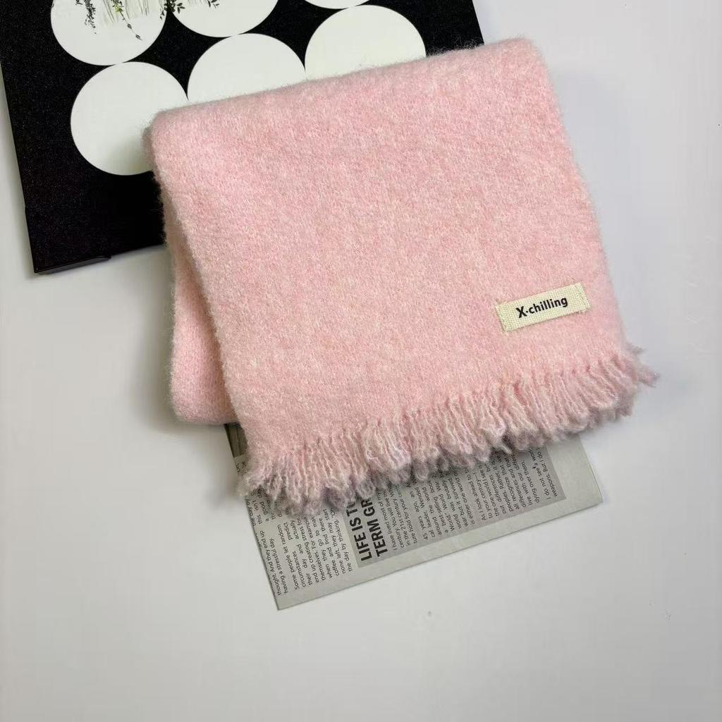 Wełniany Szalik Dzianinowy w Koreańskim Stylu z Frędzlami dla Kobiet – Wszechstronny, Ciepły i Stylowy