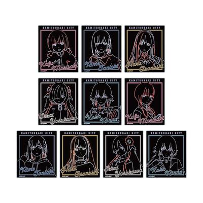 TV-Anime „Kamitsubaki City Under Construction“. Sammelkarten aus Neon-Acryl, 10er-Packung.