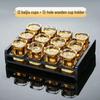 Shijin Heat-Resistant Square Shot Glasses Set with 12-Slot Rack