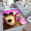 Russian Animation Masha and the Bear Fairy Tale Cartoon Carpet Soft Home Living Room Bedroom Door Mat Outdoor Picnic Ground Mat Rug T3