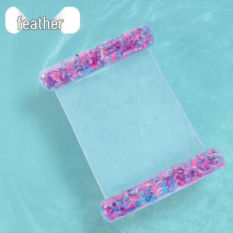New Arrival Adult Inflatable PVC Water Lounger - Striped Mesh Floating Hammock