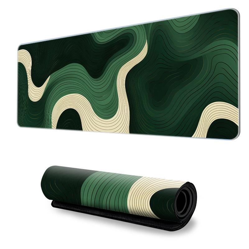 

Зеленый и Бежевый Абстрактный Коврик для Мыши Большой Настольный Коврик, Натуральный Каучук, Нескользящий Настольный Коврик для Офиса, Идеальный Подарок для Подростков 300*600*2mm