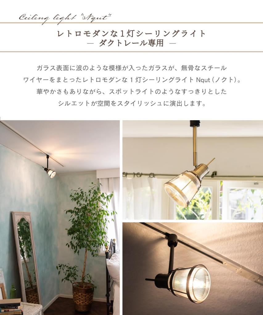 Ampoule Nqut Noct E17 Spotlight for Duct Rails, Antique Gold, Retro Glass, Bulb Sold Separately