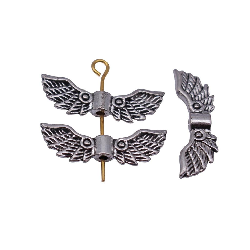 Angel Wing Beads Spacer Small Hole Butterfly Charms For Spiritual Jewelry