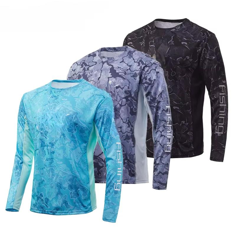 Autumn Blue FishingShirt Outdoors Men Women 3d T Shirts O-neck Tops Running Protection T-Shirts Sports Oversized Man Tops