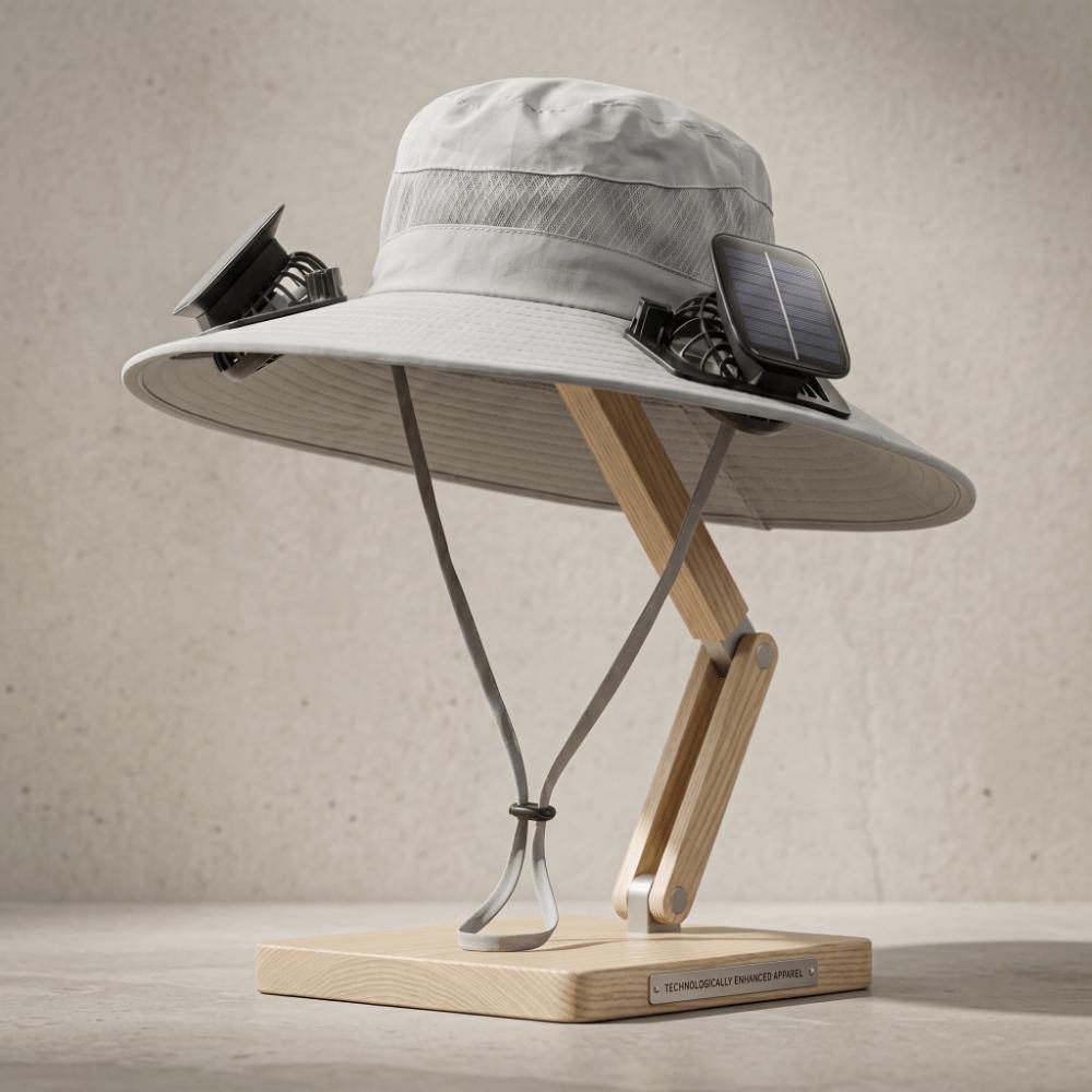 UPF50 Solar Fan Hat Anti-UV Fan Fisherman Hat Summer Fan Wide Brim Hat Travel