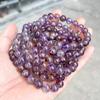 Jingde Natural Purple Phantom Crystal Bracelet - Unisex Purple Titanium Beaded Best Friend Gift