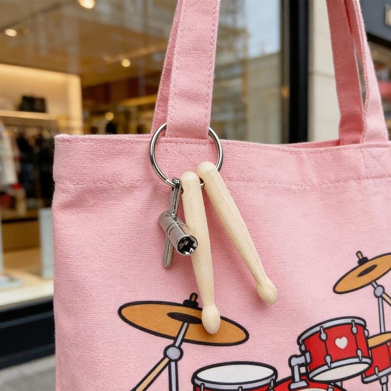 Stable Small Drum Stick Key Chain Light weight Drum Stick Pendant for Music Enthusiasts Ideal as Decorative Present