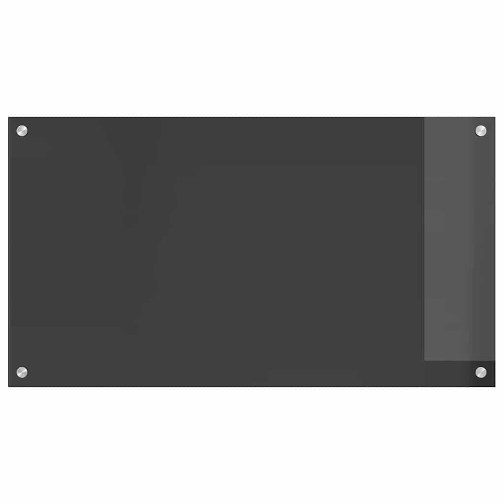 Kitchen Backsplash 2 pcs Dark Gray 90 x 50 cm Tempered Glass