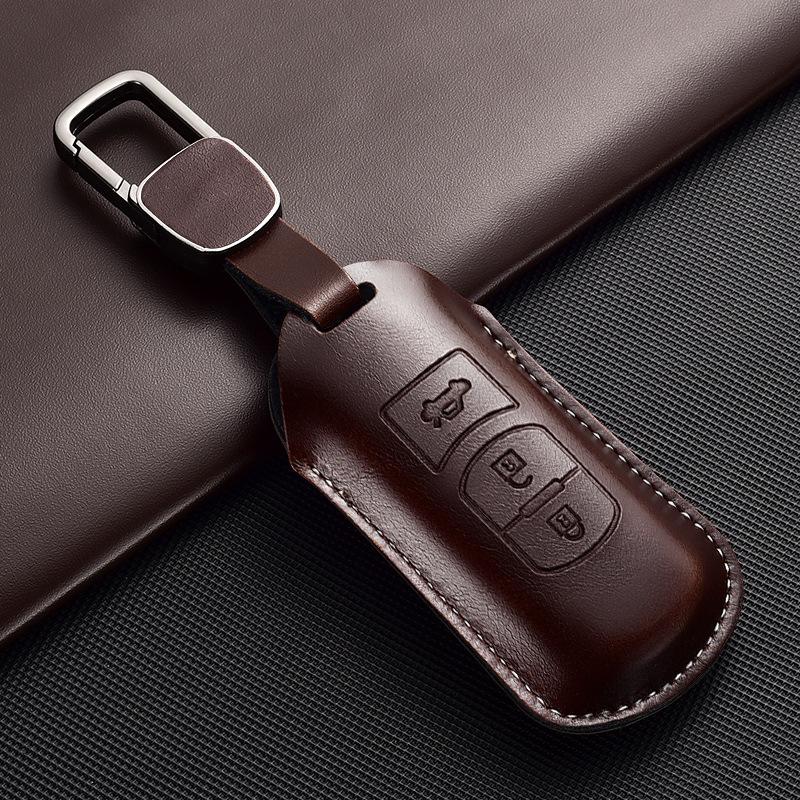 Applicable To Mazda Onxera Leather Key Case CX4 Artez CX5 Horse 3 Shell CX30 Car CX3 Ruiyi X8 Buckle