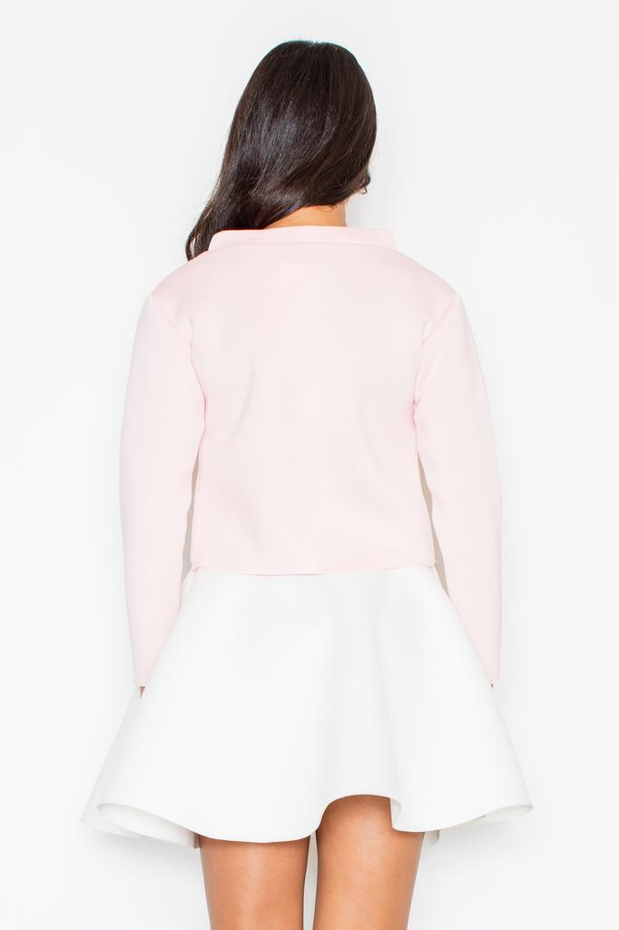 Foam Hoodie - Short Women's Hoodie with Stand-up Collar Pink M341 Size L