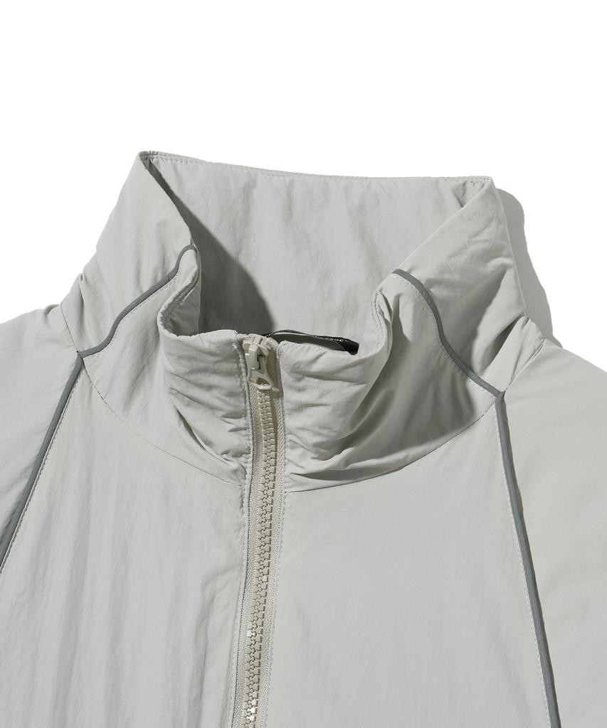 Brownbreath Tag Nylon Track Jacket - Light Gray