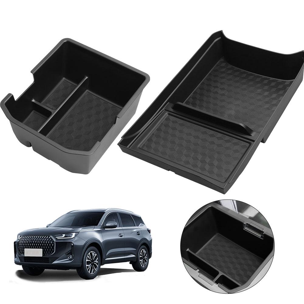 Car Storage Tray For Chery Tiggo 4 CSH PHEV Ebro S400 HEV 2025 2026 Armrest Storage Box Central Control Lower Tray K6K6