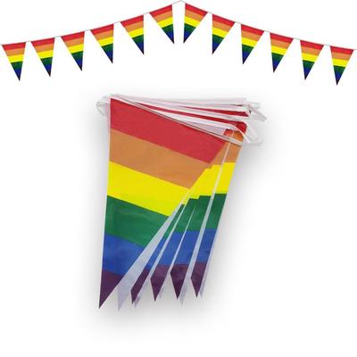 5M 10 Faces Rainbow Flag PE Triangle Colorful Triangle Flag Multifunctional Durable LGBT Pride Hand Flag Bisexual