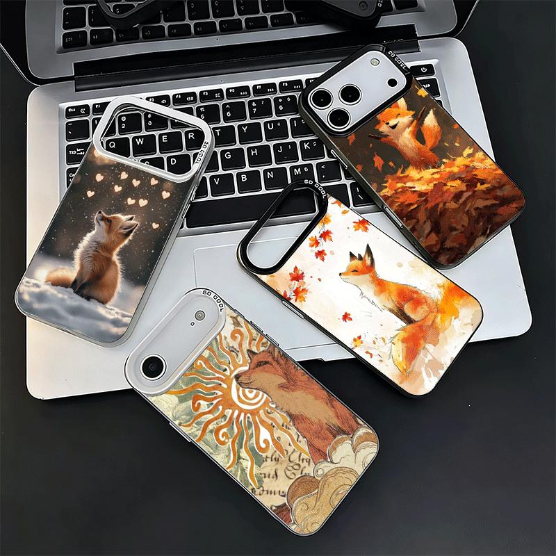 Cartoon Fox Animal Soft Phone Case for iPhone 15 16 17 Pro Max 17Air 16E 14 Plus 13 12 Mini Shockproof Cover Back Shell