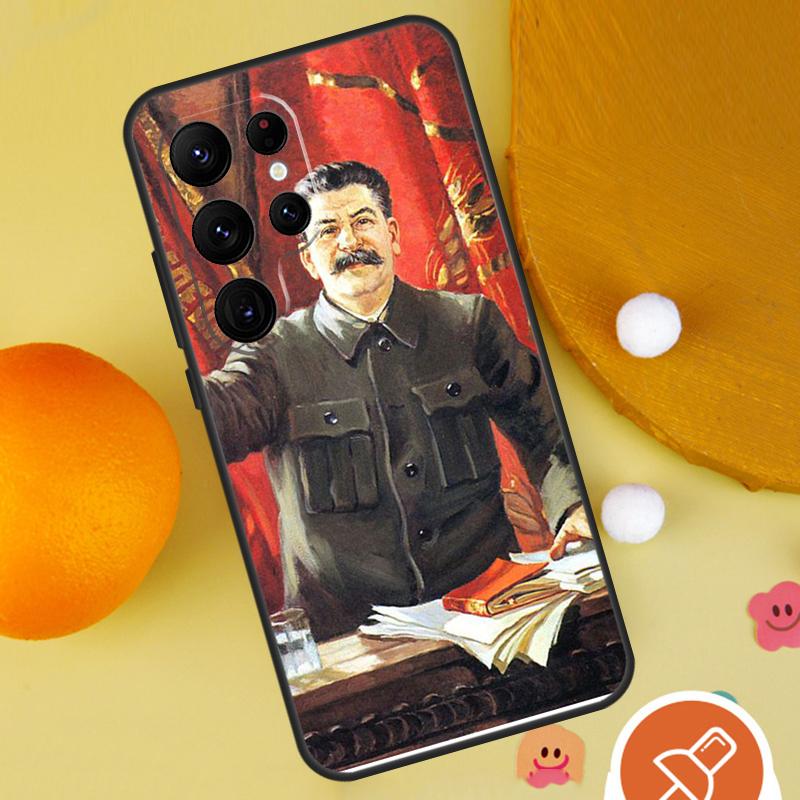 Stalin Soviet Phone Case For Samsung Galaxy S25 Ultra S24 S22 S21 Ultra S9 S10 S20 Plus S23 FE Funda Cover