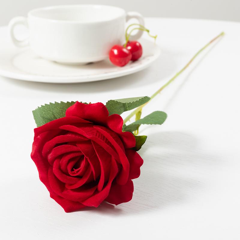 5PCS Silk Luxury Rose Artificial Flower Rose Long Branch Wedding Bridal Decor Fake Valentine's Day Christmas Home Decoration