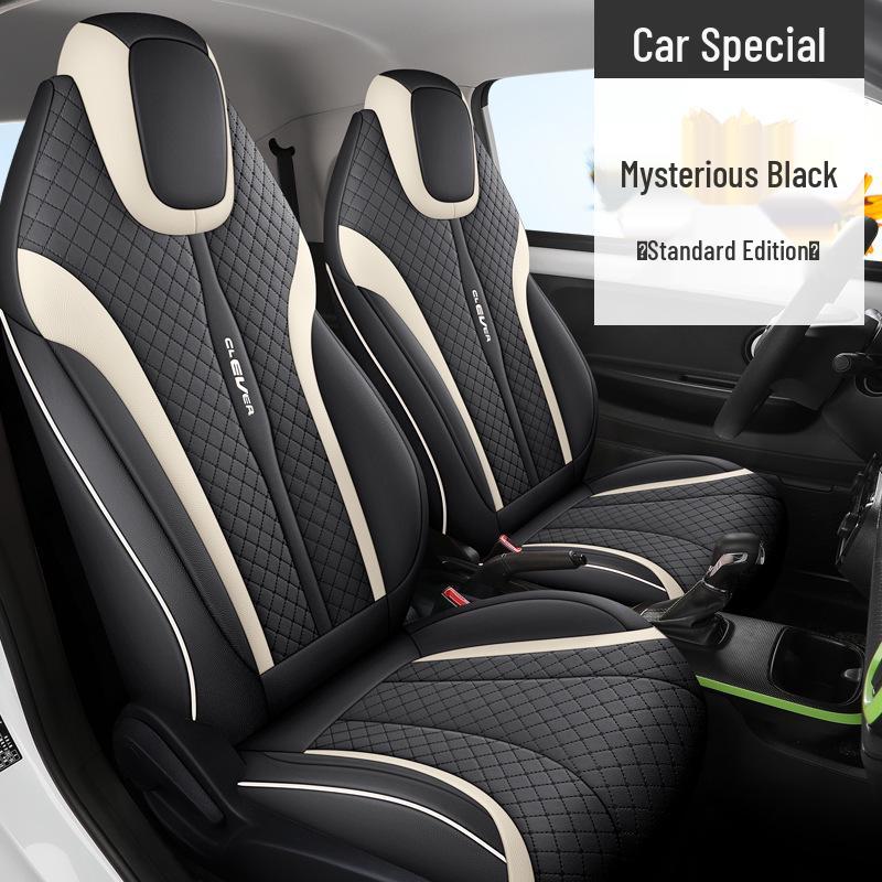 YH Cowin Car Seat Cushion Cover: Fashionable, Full Leather, All-Season, Sporty Design.