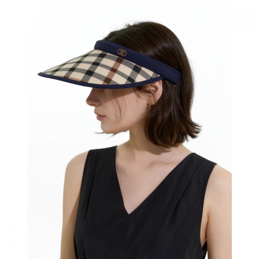Daks Check Sunvisor Hat Navy Dche6f101n2