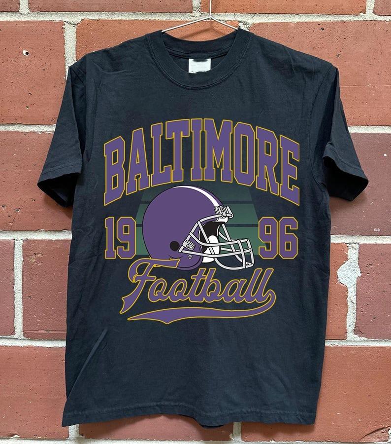 Baltimore Football Vintage Graphic T-Shirt Unisex Retro Sports Fan Tee Est 1996