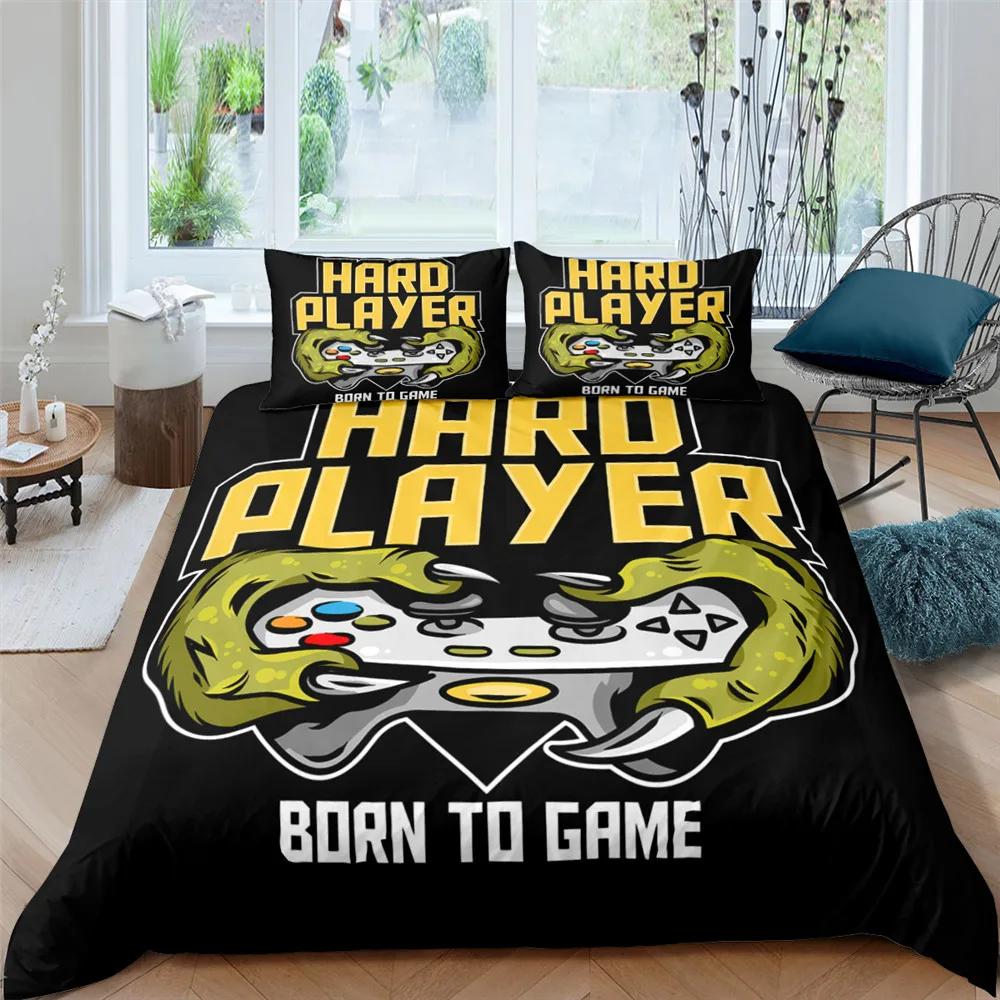 Copripiumino Fashion Gamer 2/3 Pezzi Set Biancheria da Letto Misura King Queen Singolo Bambini Ragazzi Ragazze Gioco Morbido 2/3 pezzi Copripiumino in Poliestere