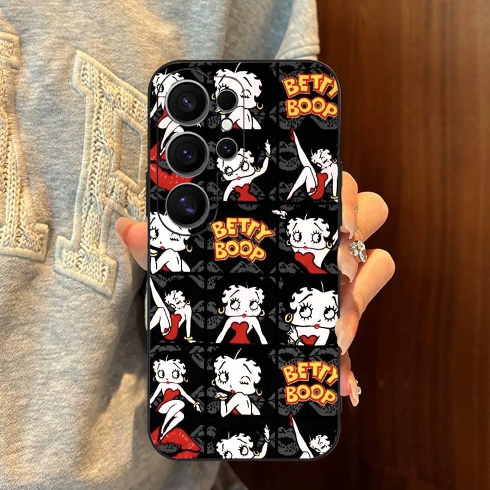 Animation B-Betty Boop Phone Case For Samsung S 24 Fe 25 Ultra Plus 20 Lite 21 30 22 23 24 22 Ultra 5G Fundas
