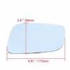 Front Left Heated Mirror Glass Lens For VW Jetta Golf MK4 Passat 1999-2004 Blue