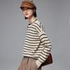 PALUOPO 2025 A/W Striped Jacquard Cashmere Sweater