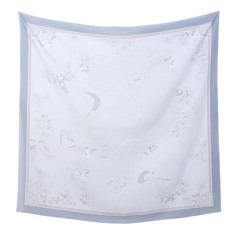Novo Lenço Quadrado Hijab Estampado Floral de 110cm Cobertura de Cabeça de Verão Respirável para Mulheres Muçulmanas Xale da Moda Cachecóis Faixa de Cabeça