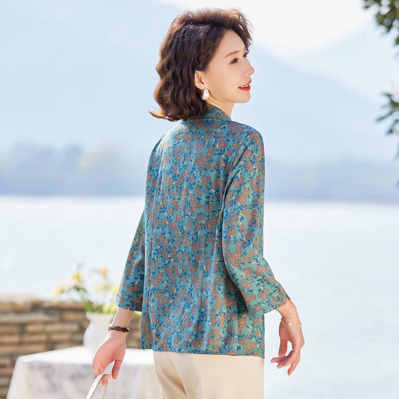 Pastte Damen Freizeitbluse mit 3/4-Ärmeln und Blumendruck