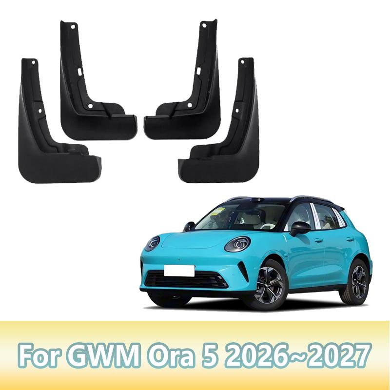 4 Stück Auto-Schutzbleche für GWM Ora 5 2026 2027 Spritzschutz Schlammklappe Radkotflügel Vorne Hinten Schmutzfänger Auto Werkzeuge Zubehör