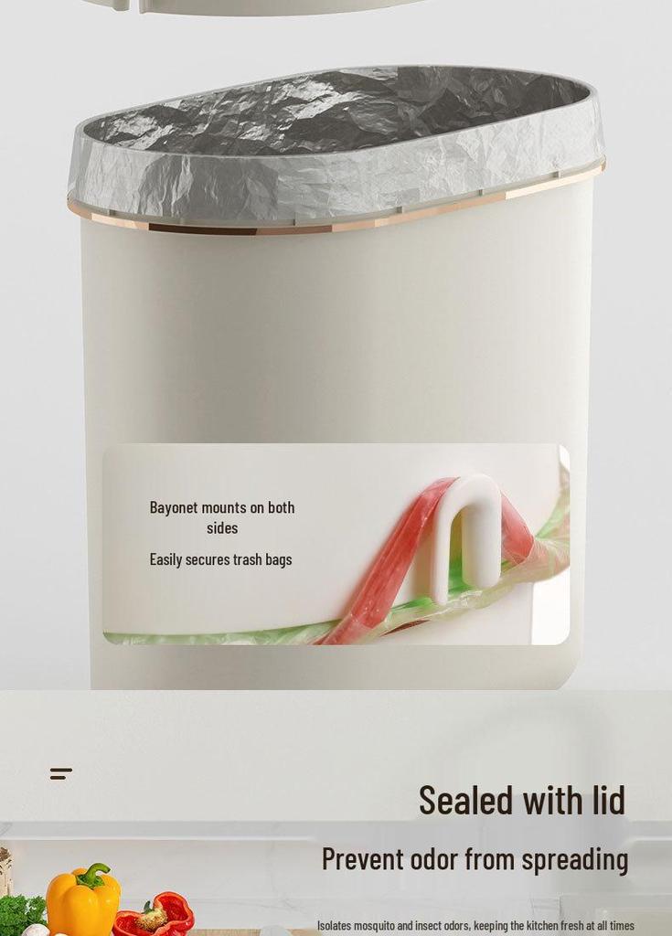 Wall-Mounted Trash Can with Lid for Bathroom, Kitchen, and Crevice Spaces - High-End Storage Solution