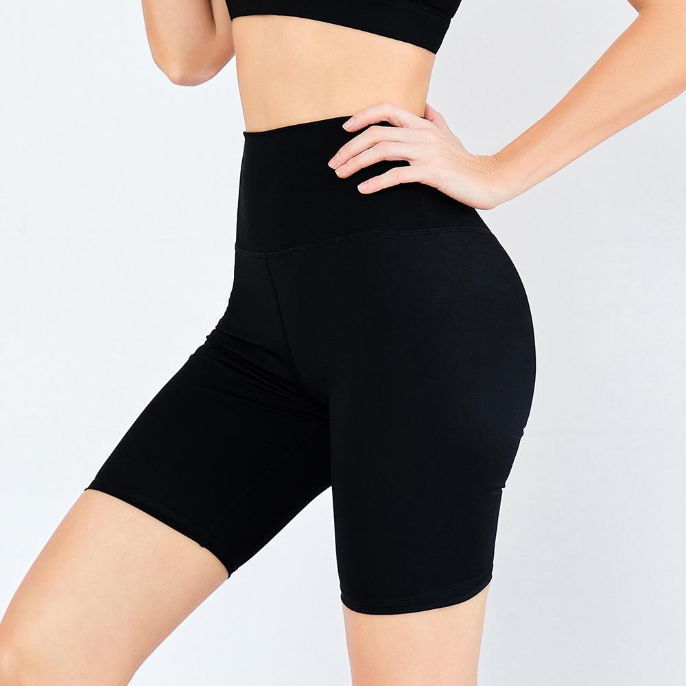 European and American Yoga Pants Women's High Waist Hip -lifting Exercise Five -point Dried Fitness Short Pants Outdoor Running Peach Pants