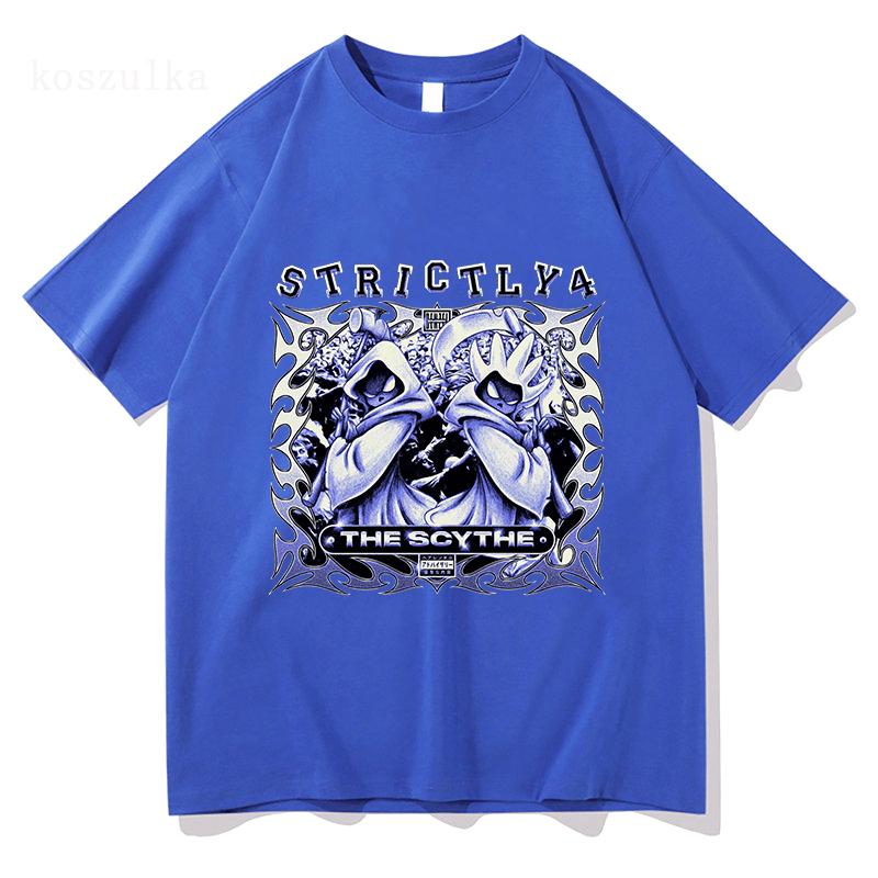 Denzel Curry Strictly 4 The Scythe Rundhals T-Shirt Unisex Streetwear Kurzarm 100% Baumwolle Männliches Merch T-Shirts Unisex Kleidung