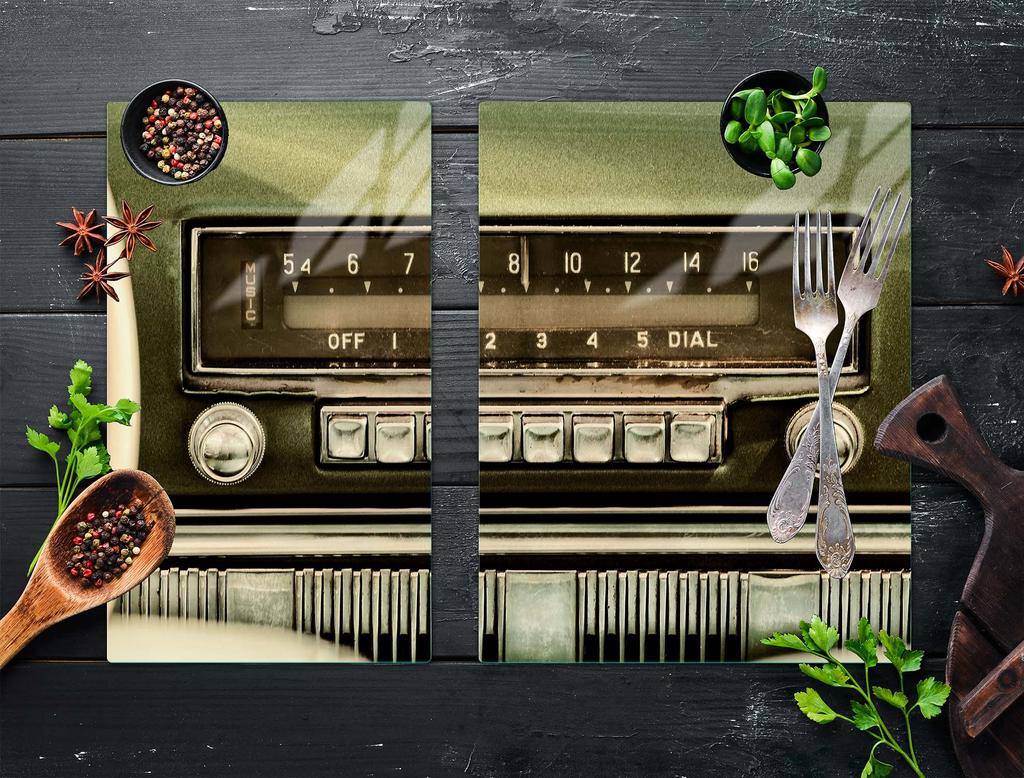 SZKLANA PŁYTA OCHRONNA NA KUCHENKĘ 70x52 RADIO