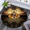 San Francisco 49ers 2. Runde Teppich, Teppich für Wohnzimmer Schlafzimmer Sofa Spielzimmer Dekor, Rutschfeste Bodenmatte