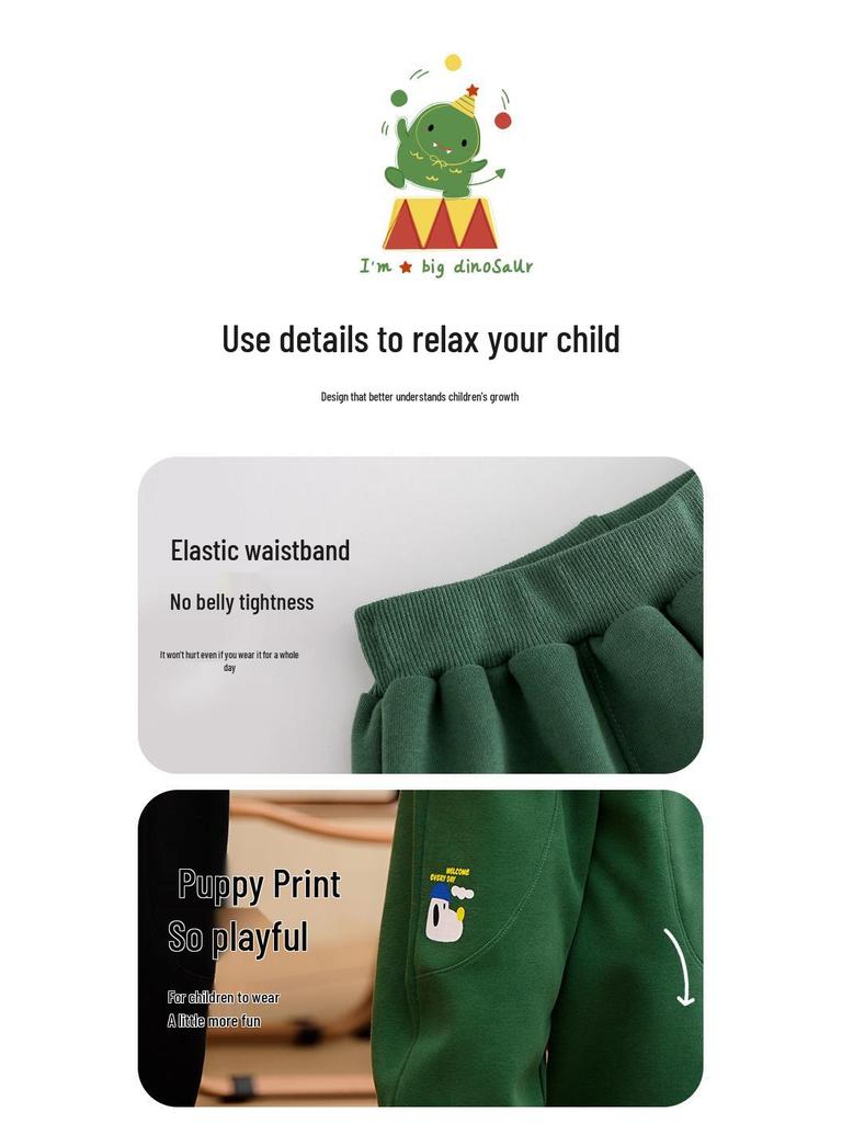 Mianhuatang Boys' Versatile Spring/Fall Sweatpants - Toddler and Children's Casual Sports Pants